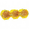 LEGRAND Boîte encast Batik cloison sèche - Ø65 - 3 postes horizontaux - prof 40 mm