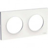 Odace Styl, plaque 2 postes - Blanc horizontal