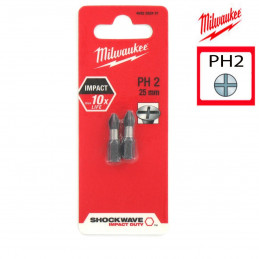 MILWAUKEE 2 embouts PH2 -...