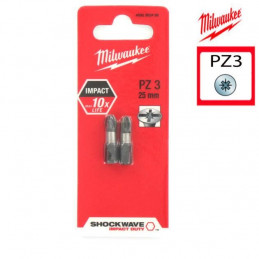 MILWAUKEE 2 embouts PZ3 -...