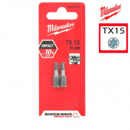 MILWAUKEE 2 embouts TX15 -...