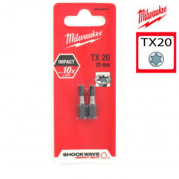 MILWAUKEE 2 embouts TX20 -...