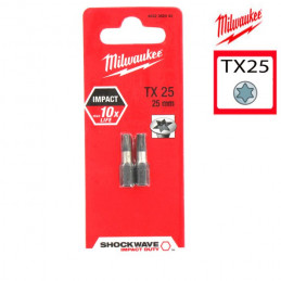 MILWAUKEE 2 embouts TX25 -...