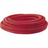 Bobine de 25M gaine annelée rouge - diam 40