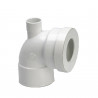 Pipe courte WC 90° Ø 100 - Piquage diam 40 mm