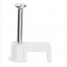 Une boîte de 100 pontet Blanc - Attache, fixation câbles plat 2X1 mm2