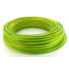 Fil électrique HO7VU 1.5mm² Vert/Jaune - Longueur 100M