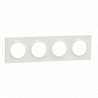 Odace Styl, plaque 4 postes - Blanc horizontal