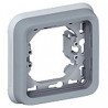 SUPPORT PLAQUE 1 POSTE PLEXO GRIS 69681