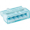 100 Borne de connexion MINI 5 entrées - Couleur Bleu