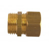 RACCORD BICONE 12X1 Filetee sur 2 Ecrou 1/2 D27004B