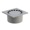 Siphon de sol cour PVC gris - Diam 150x150 mm